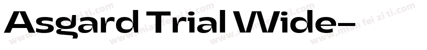 Asgard Trial Wide字体转换